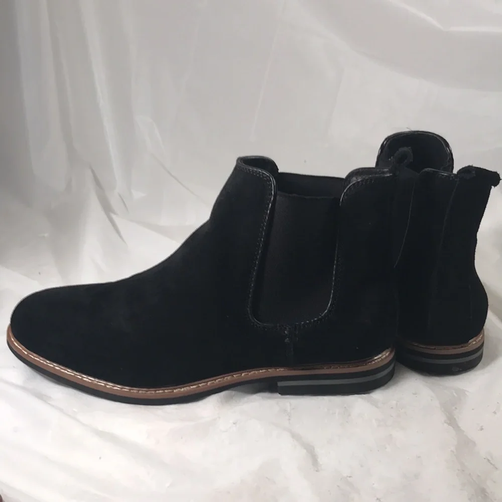 Men’s Floyd Black Suede Pull On Chelsea Comfort Boots
